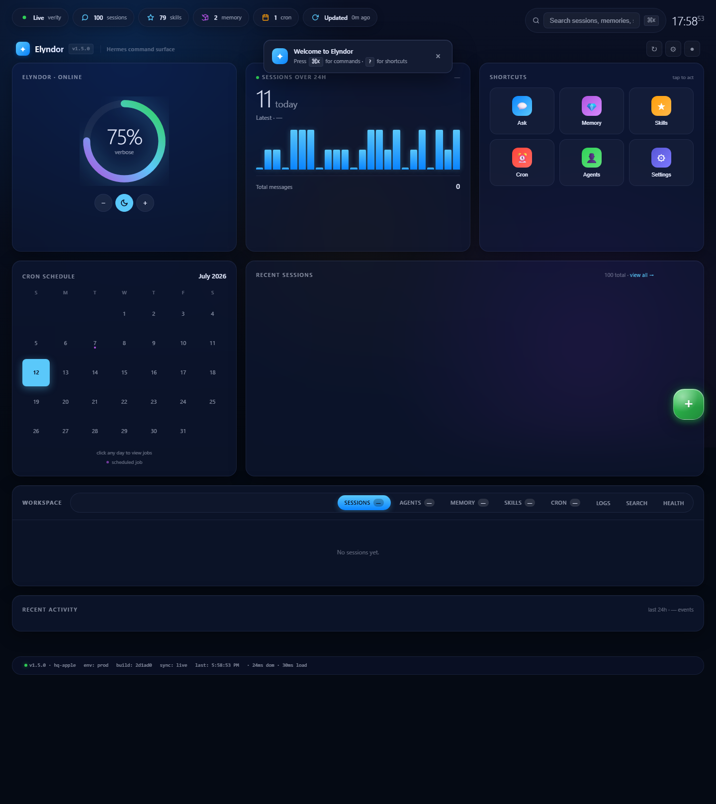Apple HQ Command Center dashboard preview