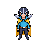 Walking pixel sprite — Hermes class agent